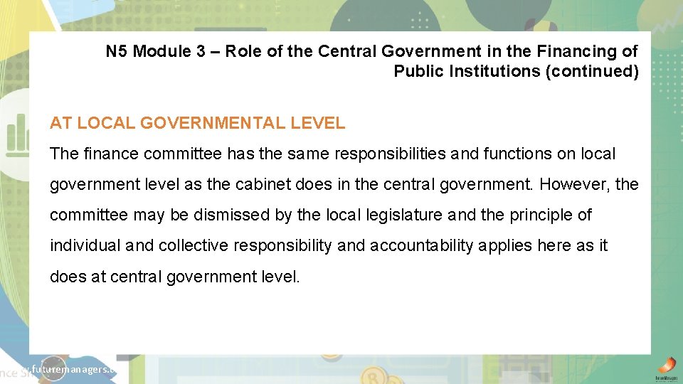 N 5 Module 3 – Role of the Central Government in the Financing of