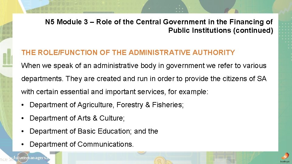 N 5 Module 3 – Role of the Central Government in the Financing of