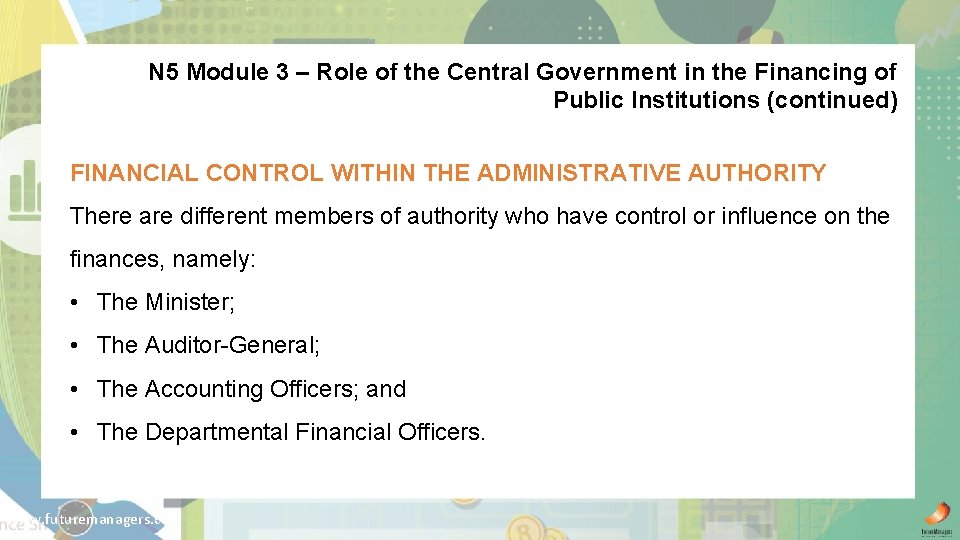 N 5 Module 3 – Role of the Central Government in the Financing of