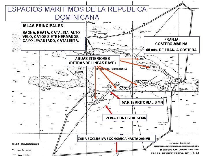 ESPACIOS MARITIMOS DE LA REPUBLICA DOMINICANA ISLAS PRINCIPALES SAONA, BEATA, CATALINA, ALTO VELO, CAYOS