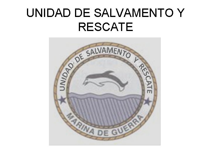 UNIDAD DE SALVAMENTO Y RESCATE 