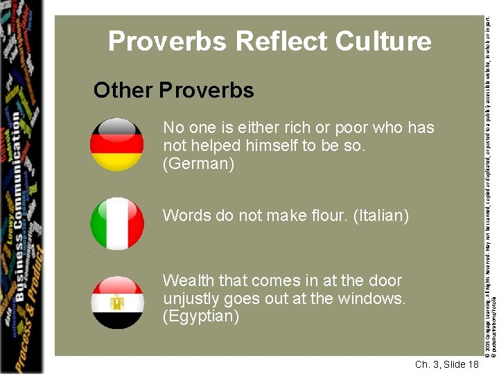 Other Proverbs No one is either rich or poor who has not helped himself