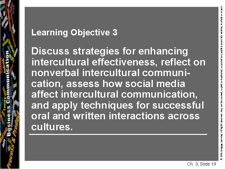 Discuss strategies for enhancing intercultural effectiveness, reflect on nonverbal intercultural communication, assess how social