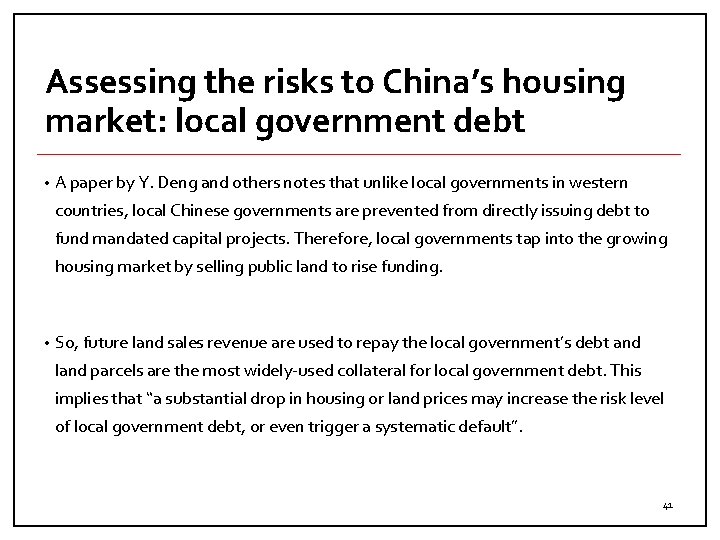 Assessing the risks to China’s housing market: local government debt • A paper by