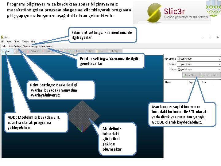 Programı bilgisayarımıza kurduktan sonra bilgisayarımız masaüstüne gelen program simgesine çift tıklayarak programa giriş yapıyoruz