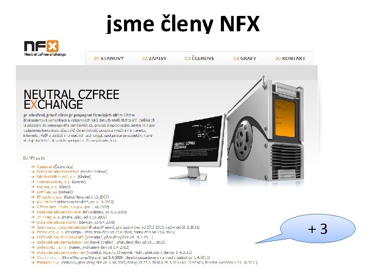 jsme členy NFX +3 