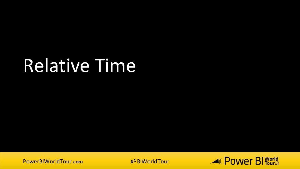 Relative Time Power. BIWorld. Tour. com #PBIWorld. Tour Relative Time Power. BIWorld. Tour. com #PBIWorld. Tour