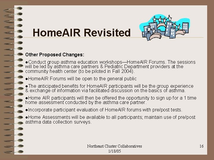 Home. AIR Revisited Other Proposed Changes: l. Conduct group asthma education workshops—Home. AIR Forums.