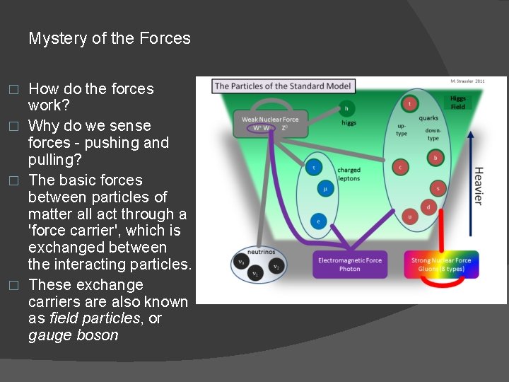 Mystery of the Forces How do the forces work? � Why do we sense