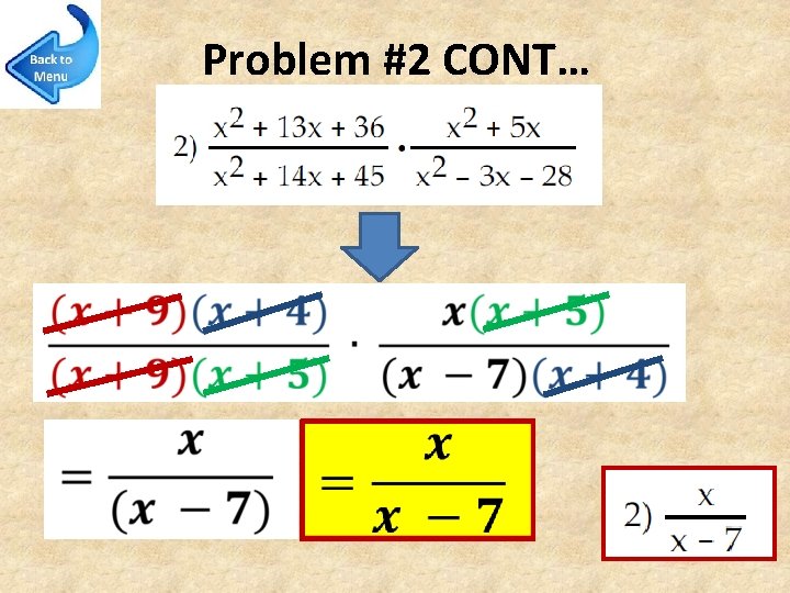 Problem #2 CONT… 