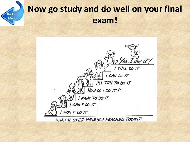 Now go study and do well on your final exam! 