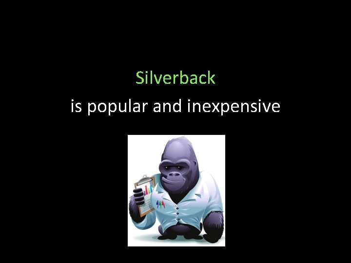 Silverback is popular and inexpensive 