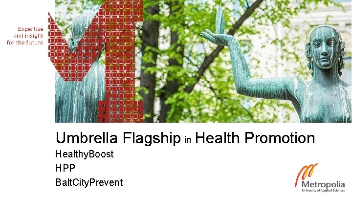 Umbrella Flagship in Health Promotion Healthy. Boost HPP Balt. City. Prevent 