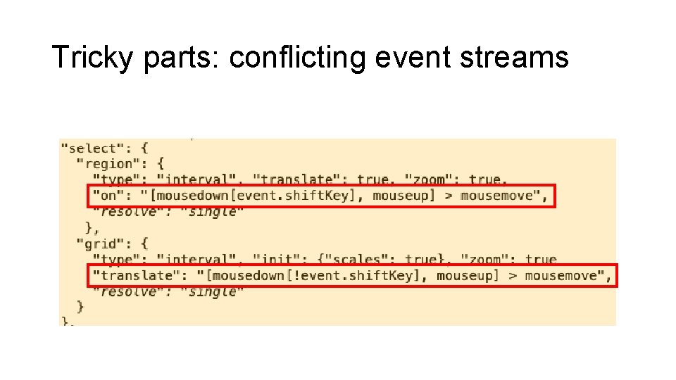 Tricky parts: conflicting event streams 