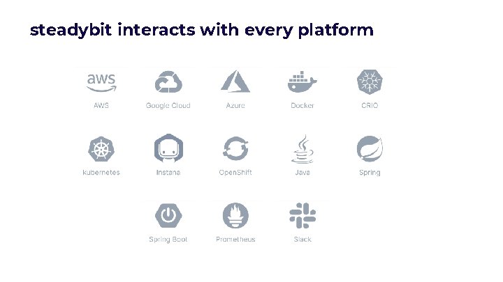 steadybit interacts with every platform 