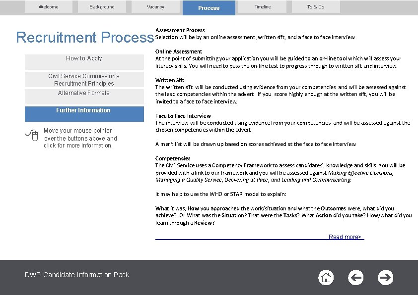 Welcome Background Vacancy Recruitment Process How to Apply Civil Service Commission’s Recruitment Principles Alternative