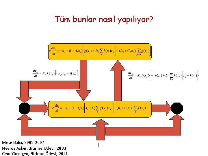 Tüm bunlar nasıl yapılıyor? Mete Balcı, 2005 -2007 Nevroz Aslan, Bitirme Ödevi, 2003 Cem