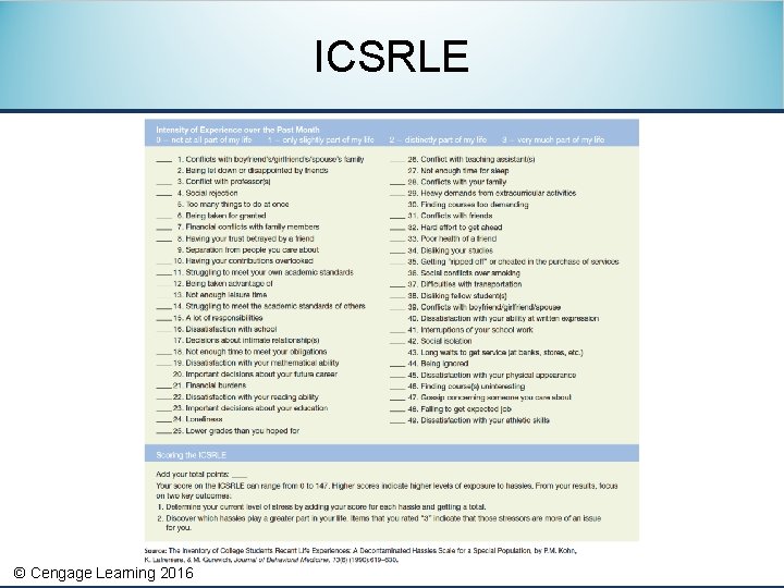 ICSRLE © Cengage Learning 2016 