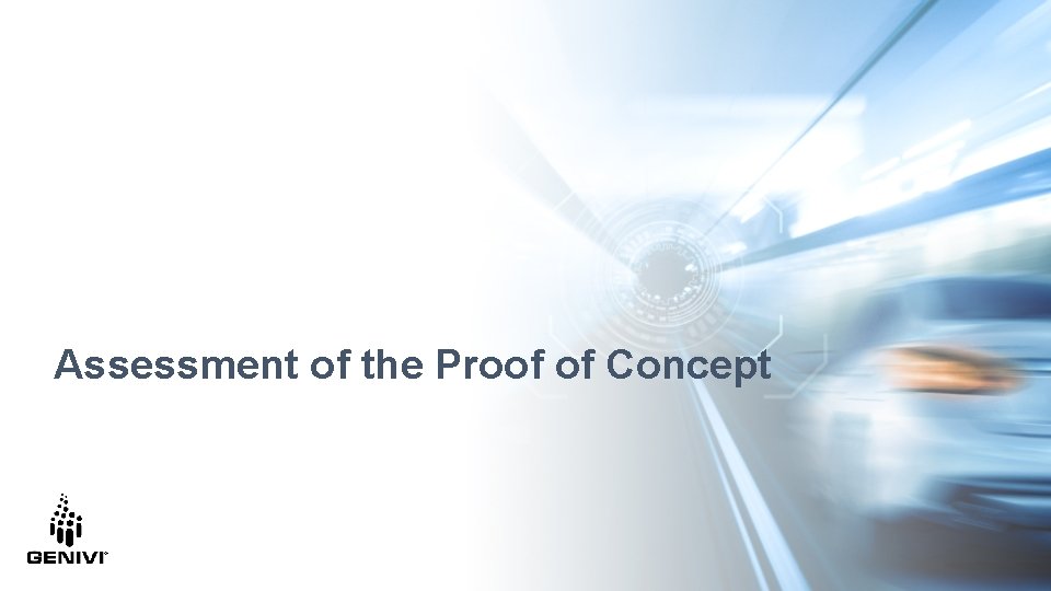 Assessment of the Proof of Concept 