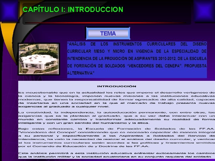 CAPÍTULO I: INTRODUCCION TEMA 2 