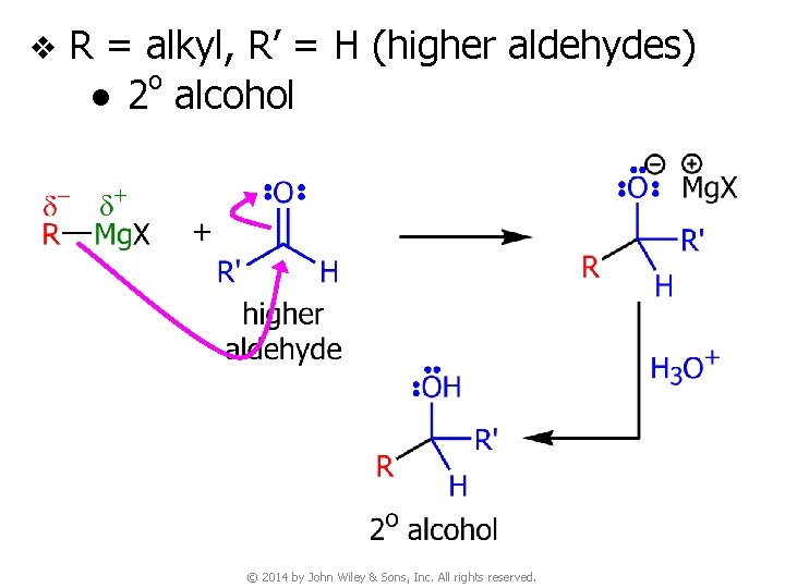 v R = alkyl, R’ = H (higher aldehydes) o ● 2 alcohol ©