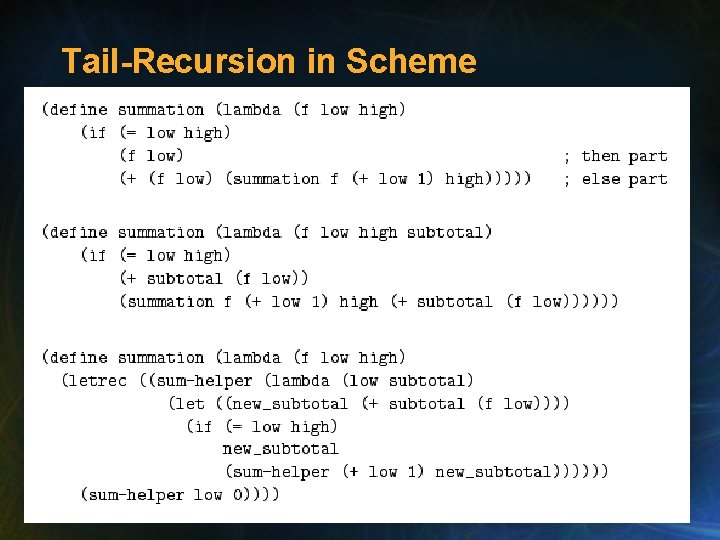 Tail-Recursion in Scheme 