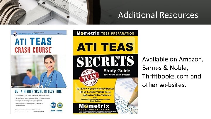 Additional Resources Available on Amazon, Barnes & Noble, Thriftbooks. com and other websites. 