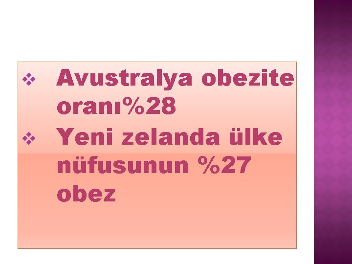 v v Avustralya obezite oranı%28 Yeni zelanda ülke nüfusunun %27 obez 