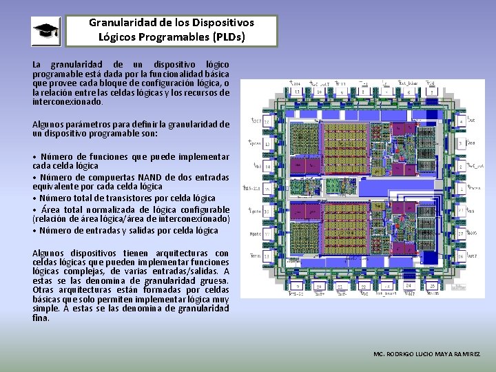 Granularidad de los Dispositivos Lógicos Programables (PLDs) La granularidad de un dispositivo lógico programable