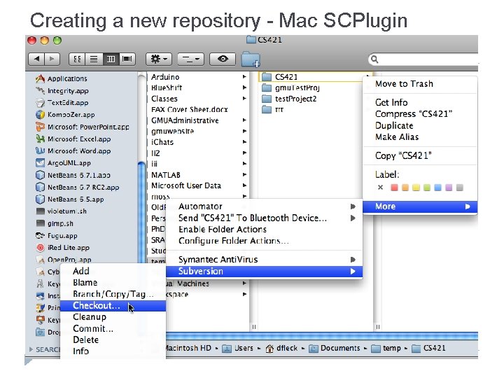 Creating a new repository - Mac SCPlugin Creating a new repository - Mac SCPlugin