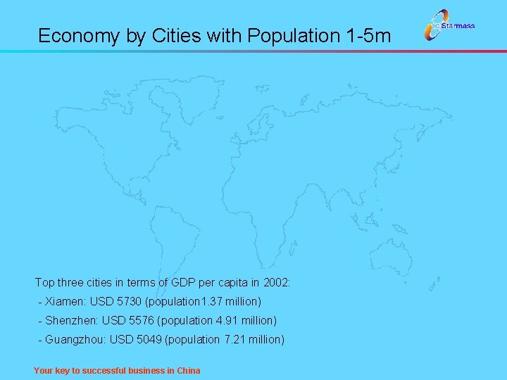 Economy by Cities with Population 1 -5 m Top three cities in terms of