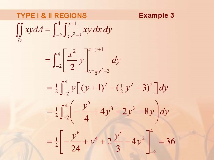 TYPE I & II REGIONS Example 3 