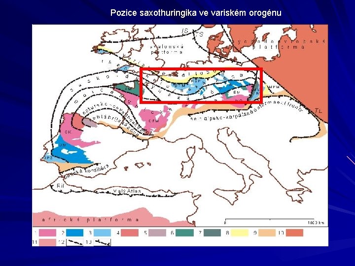 Pozice saxothuringika ve variském orogénu 