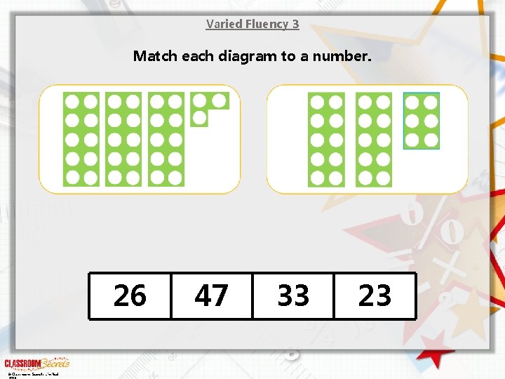 Varied Fluency 3 Match each diagram to a number. 26 © Classroom Secrets Limited Varied Fluency 3 Match each diagram to a number. 26 © Classroom Secrets Limited