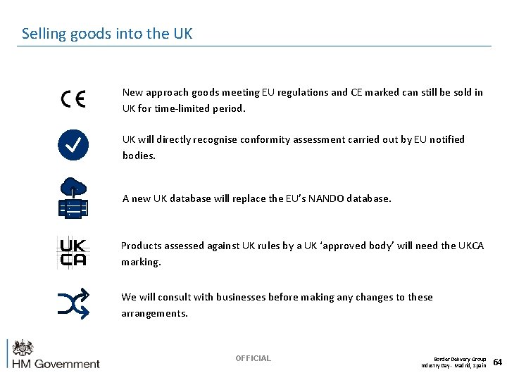 Selling goods into the UK New approach goods meeting EU regulations and CE marked