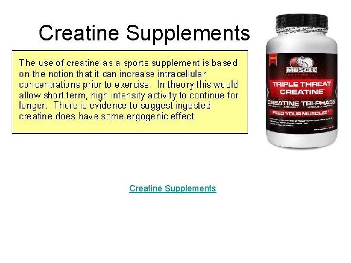 Creatine Supplements 