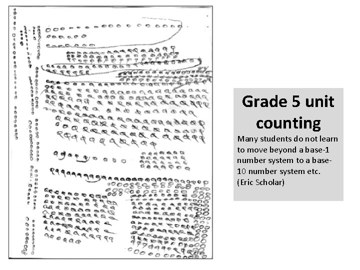 Grade 5 unit counting Many students do not learn to move beyond a base-1