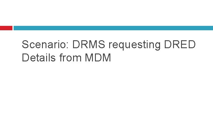 Scenario: DRMS requesting DRED Details from MDM 