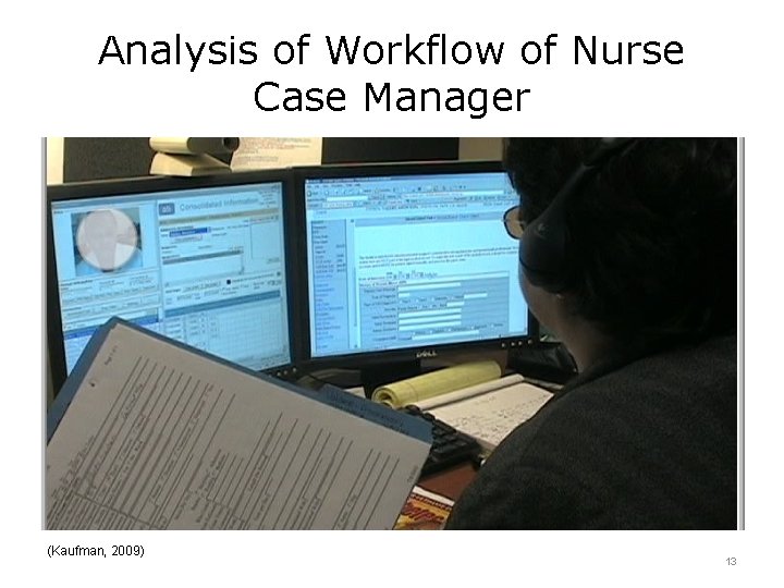 Analysis of Workflow of Nurse Case Manager (Kaufman, 2009) 13 