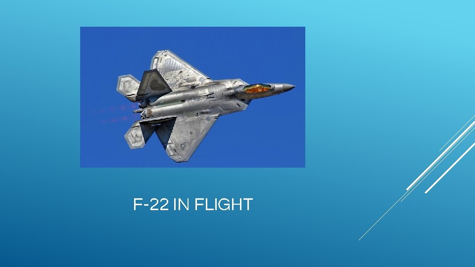 F-22 IN FLIGHT 