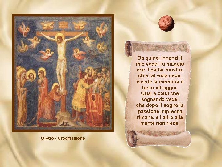 Da quinci innanzi il mio veder fu maggio che ‘l parlar mostra, ch’a tal