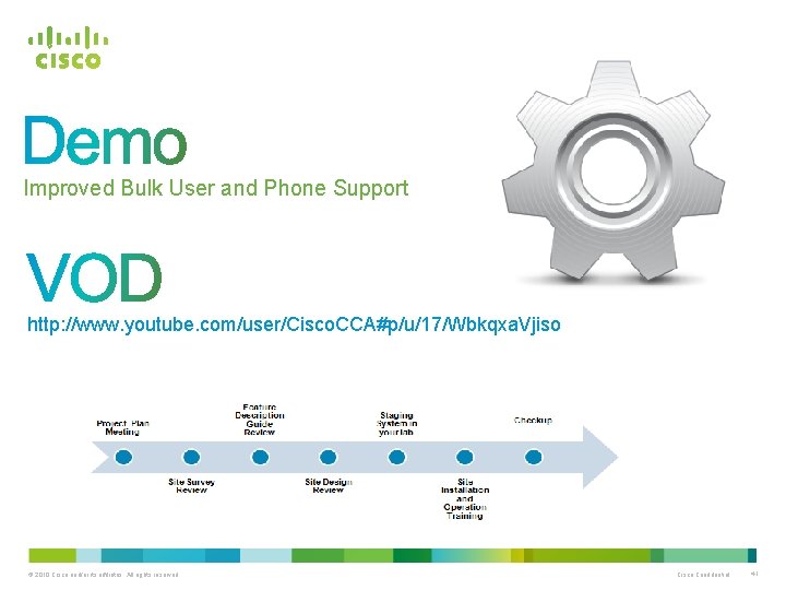 Improved Bulk User and Phone Support http: //www. youtube. com/user/Cisco. CCA#p/u/17/Wbkqxa. Vjiso © 2010