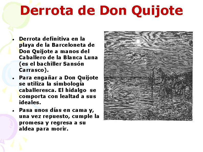 Derrota de Don Quijote Derrota definitiva en la playa de la Barceloneta de Don