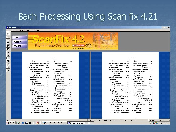 Bach Processing Using Scan fix 4. 21 