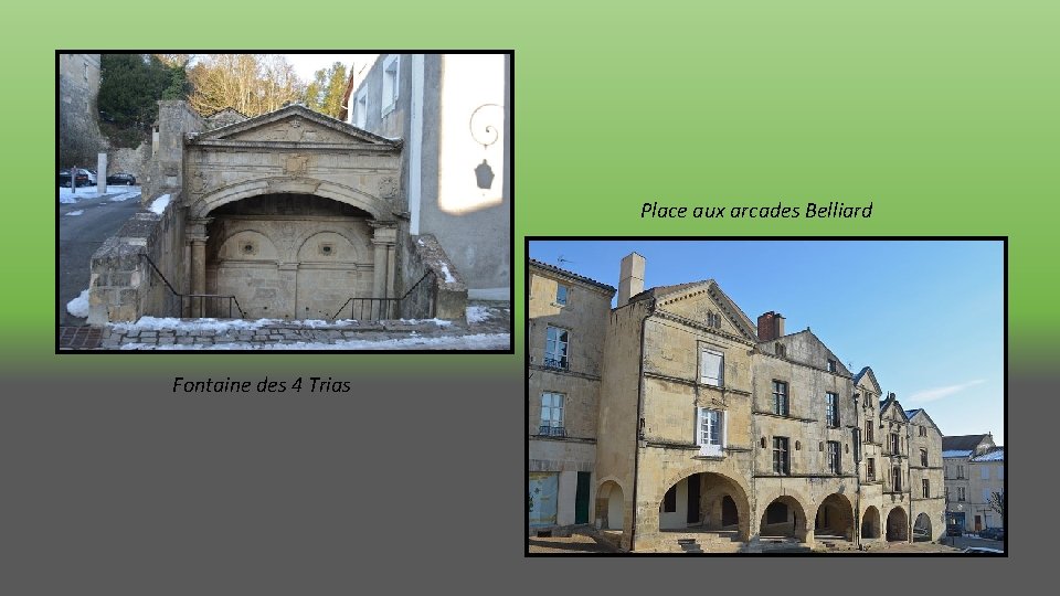 Place aux arcades Belliard Fontaine des 4 Trias 