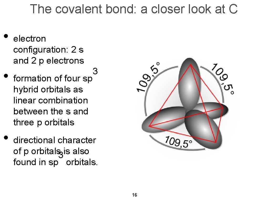 The covalent bond: a closer look at C • electron configuration: 2 s and