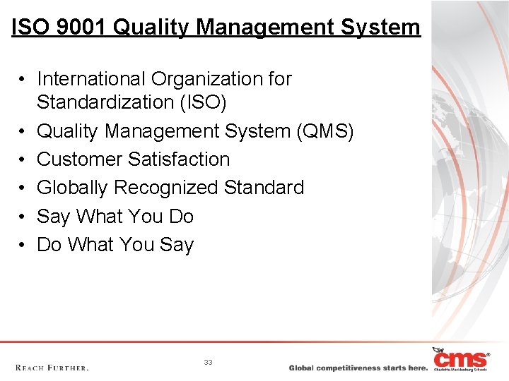 ISO 9001 Quality Management System • International Organization for Standardization (ISO) • Quality Management