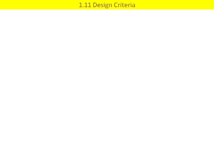 1. 11 Design Criteria 