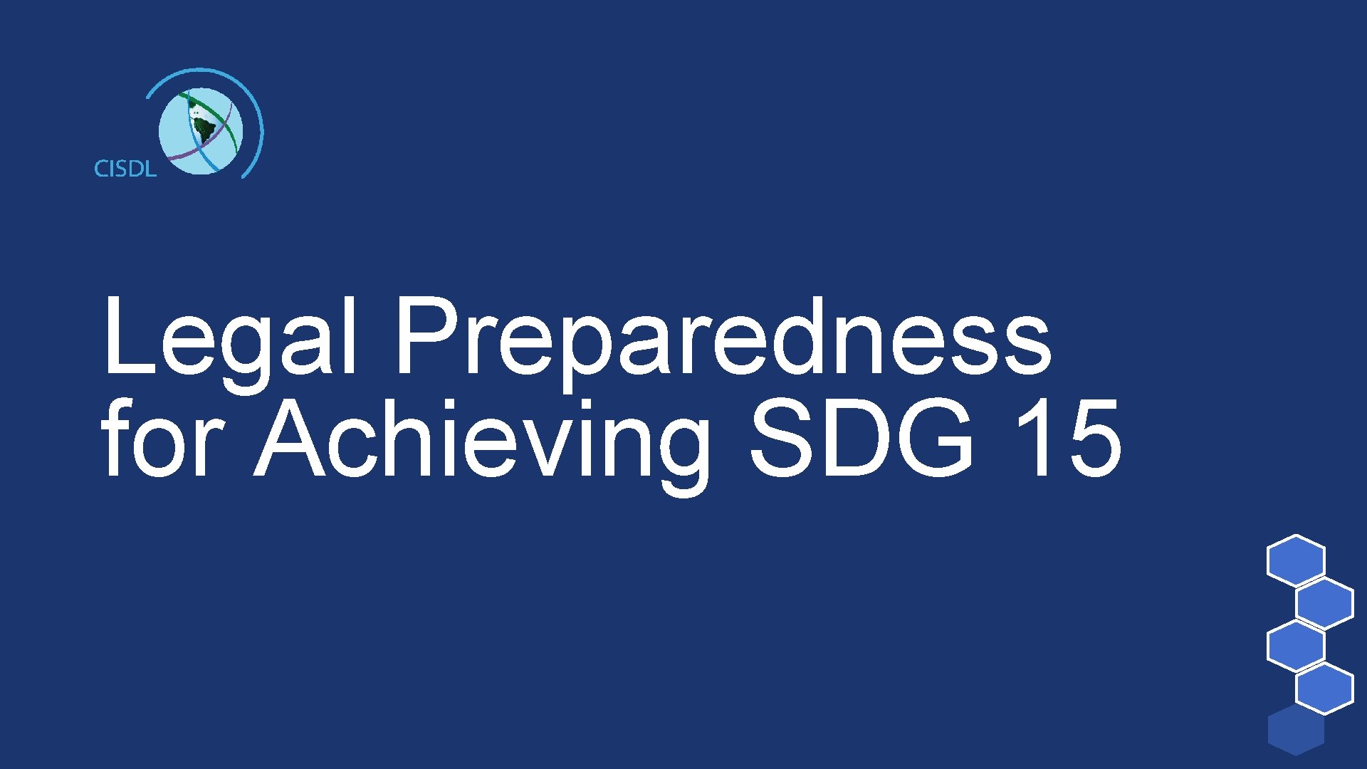 Legal Preparedness for Achieving SDG 15 