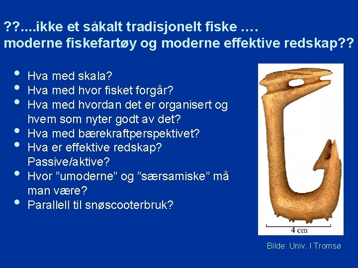 ? ? . . ikke et såkalt tradisjonelt fiske …. moderne fiskefartøy og moderne
